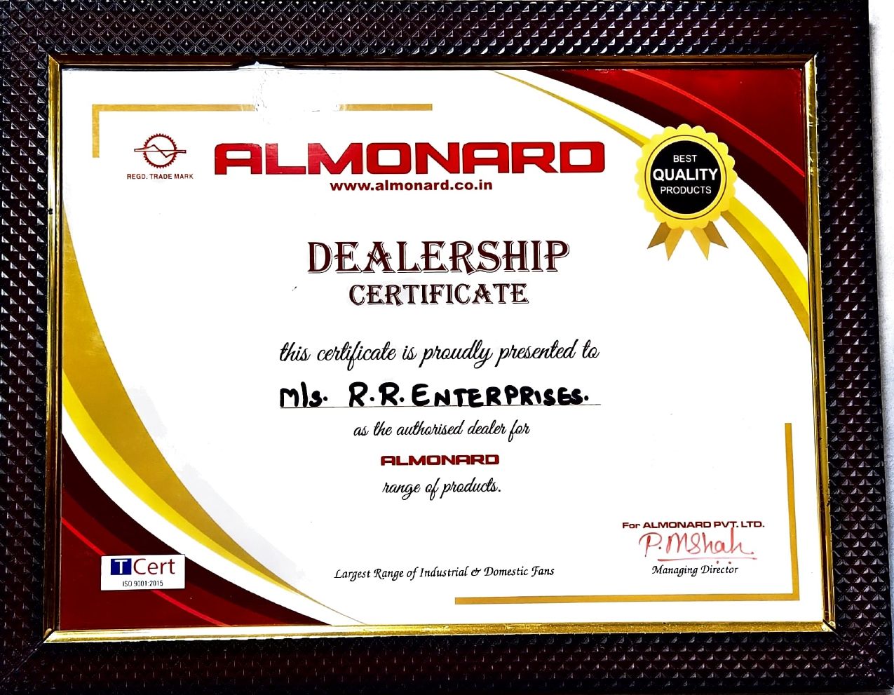 Certificate